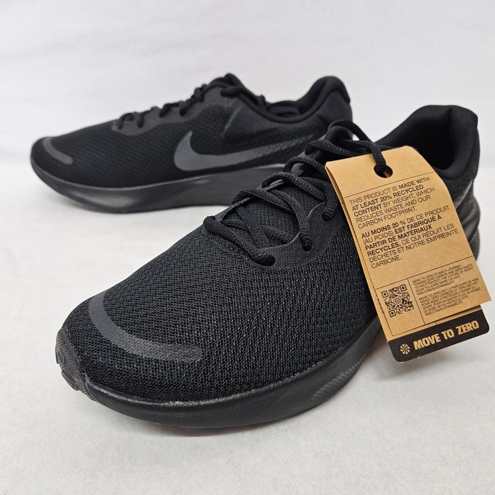 Nike Revolution 7 Running Shoes FB2207-005 Black Off Noir Men's Size 10.5 - Picture 4 of 10